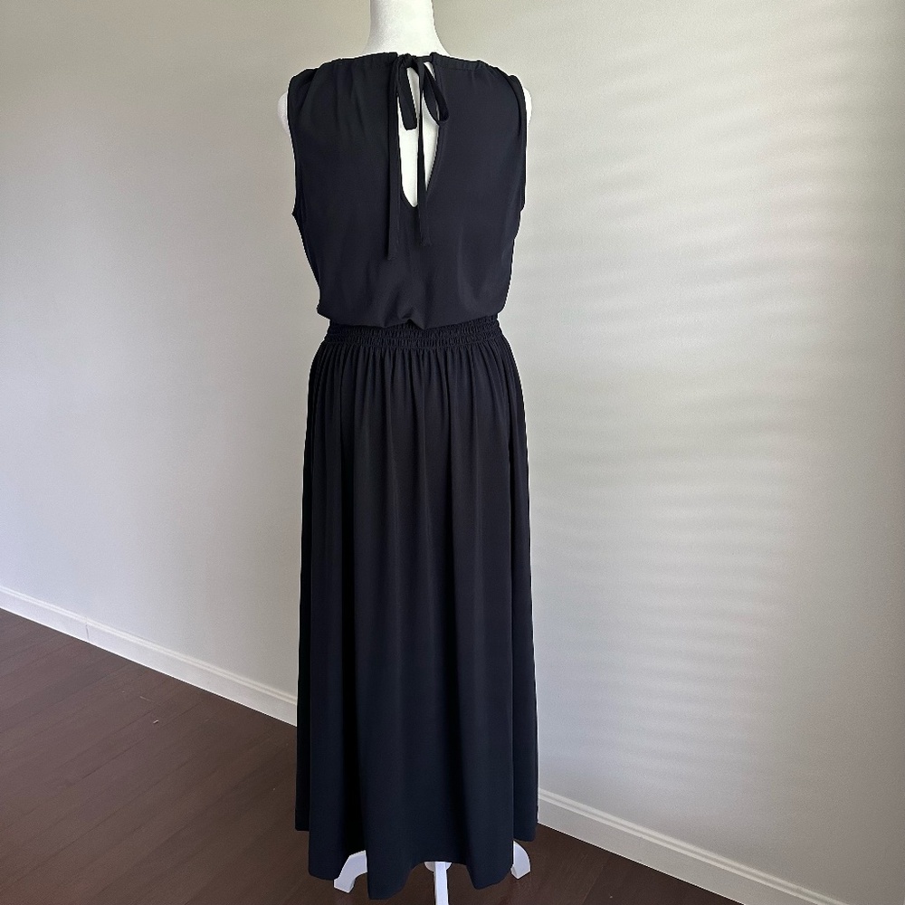 Brooks Brothers Navy Long Cocktail Keyhole Maxi Dress - Size M NWT
